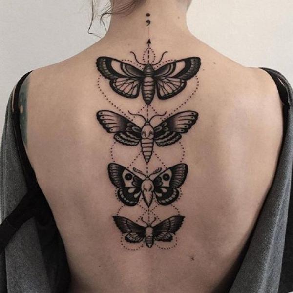 50+ Death Moth Tattoo Designs with Meanings