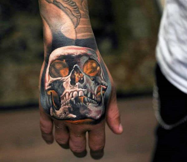 50 Skull Hand Tattoo Designs with Meaning