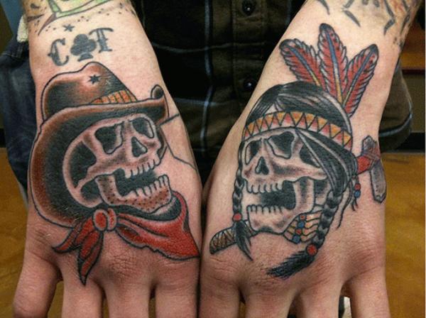 50 Skull Hand Tattoo Designs with Meaning