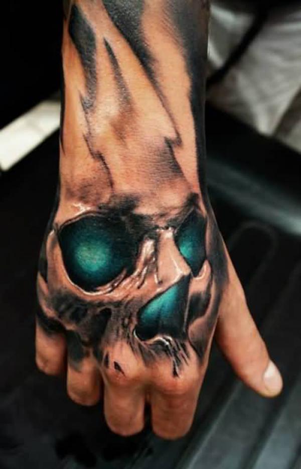 50 Skull Hand Tattoo Designs with Meaning