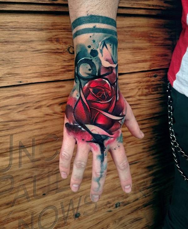 50+ Rose Hand Tattoo Designs with Meanings