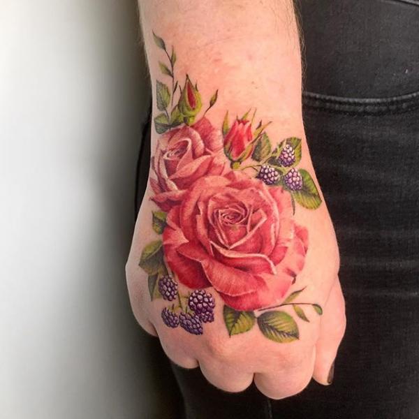 50+ Rose Hand Tattoo Designs with Meanings