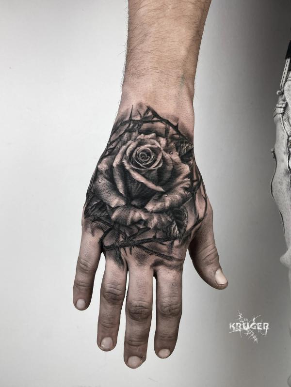 50+ Rose Hand Tattoo Designs with Meanings