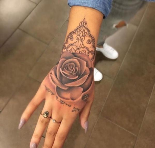 50+ Rose Hand Tattoo Designs with Meanings
