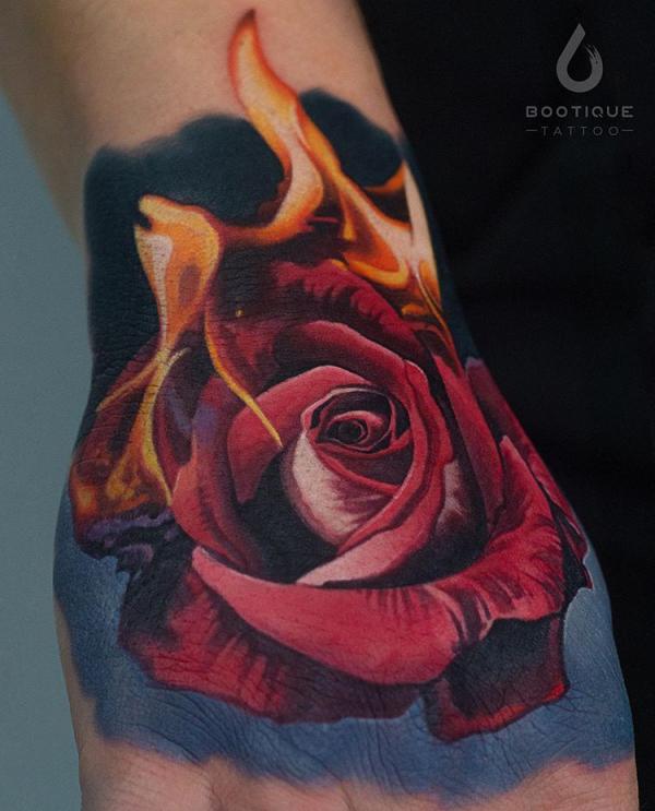 50+ Rose Hand Tattoo Designs with Meanings