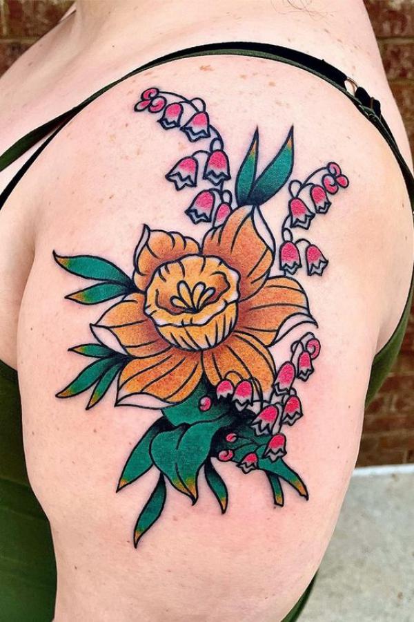 60 Daffodil Tattoo designs with Meanings