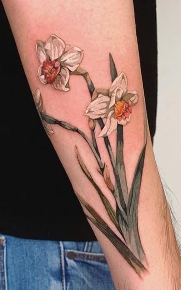60 Daffodil Tattoo designs with Meanings