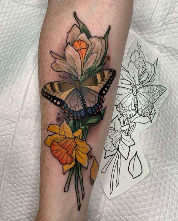 60 Daffodil Tattoo designs with Meanings