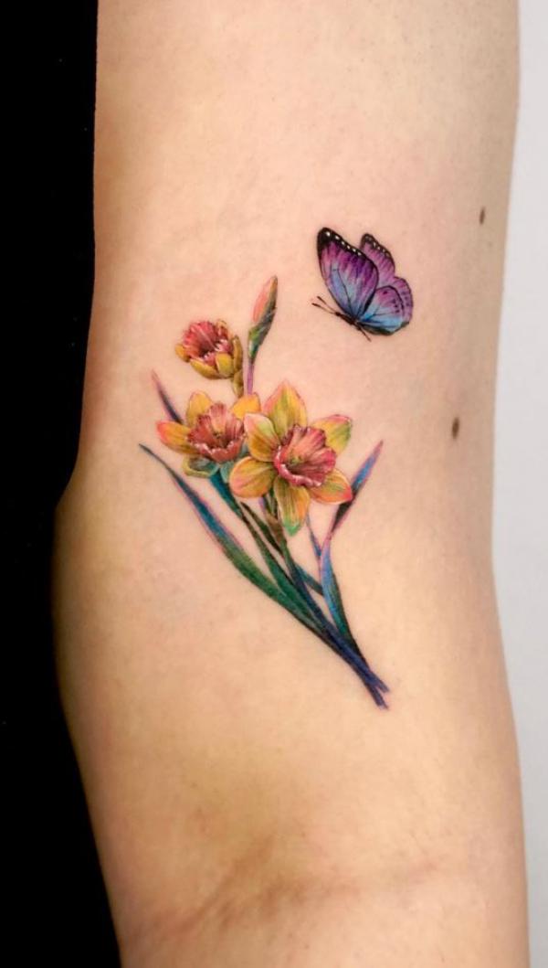 60 Daffodil Tattoo designs with Meanings