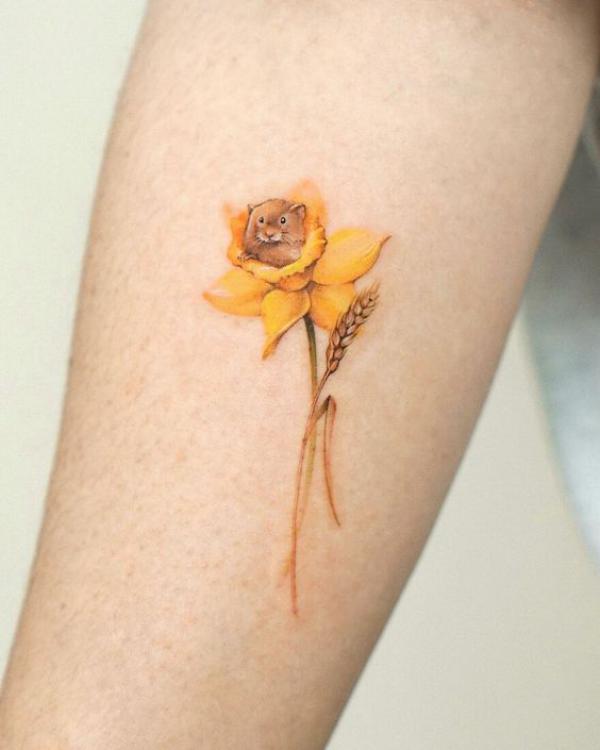 60 Daffodil Tattoo designs with Meanings