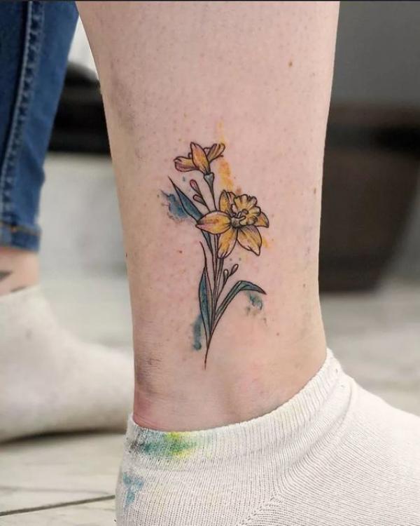 60 Daffodil Tattoo designs with Meanings