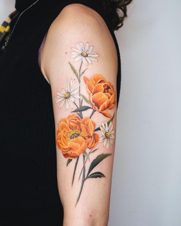 120 Daisy Tattoo Designs with Meanings