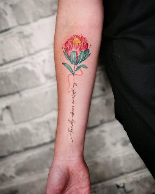 30 Beautiful Protea Tattoo Designs with Meaning