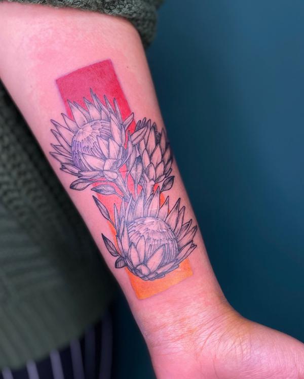 30 Beautiful Protea Tattoo Designs with Meaning