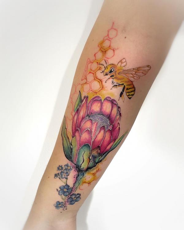 30 Beautiful Protea Tattoo Designs with Meaning