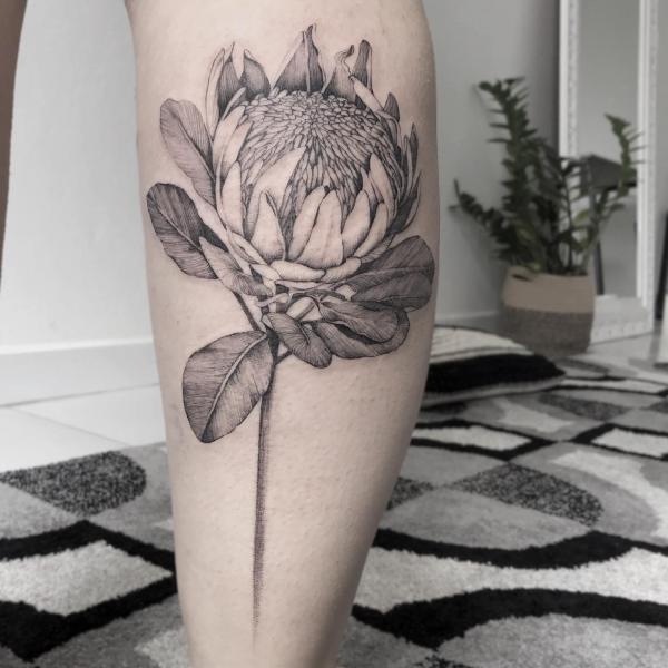 30 Beautiful Protea Tattoo Designs with Meaning