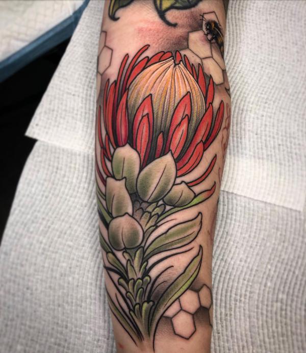 30 Beautiful Protea Tattoo Designs with Meaning