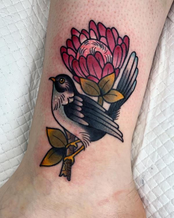30 Beautiful Protea Tattoo Designs with Meaning