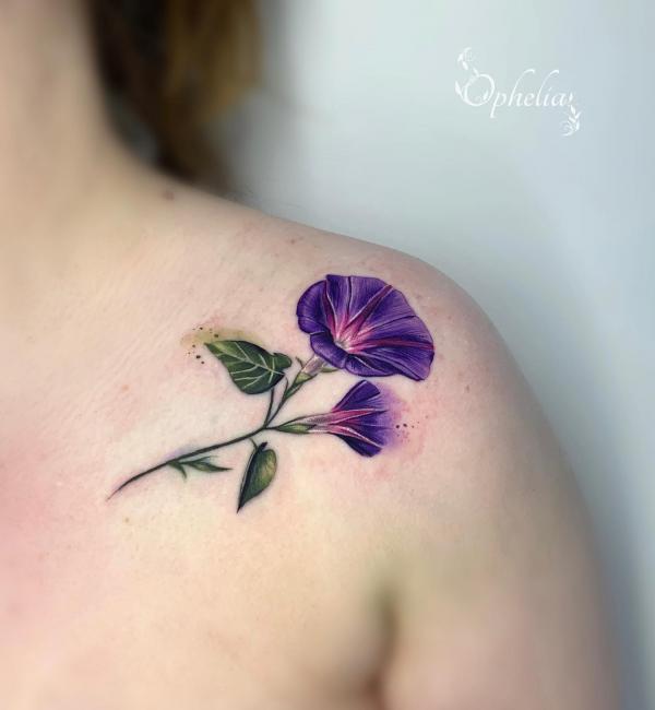 20 Morning Glory Tattoo Designs with Meaning