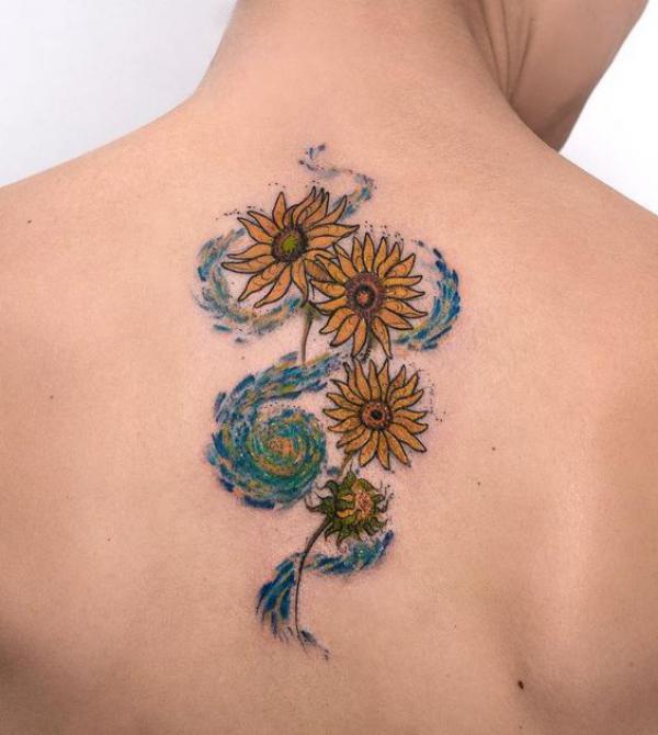 40 Glittering Starry Night Tattoo Designs