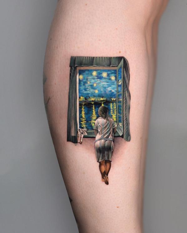 40 Glittering Starry Night Tattoo Designs