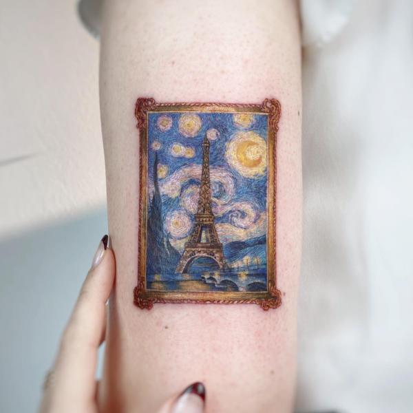 40 Glittering Starry Night Tattoo Designs