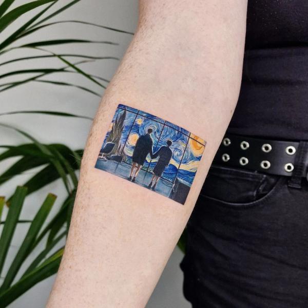 40 Glittering Starry Night Tattoo Designs