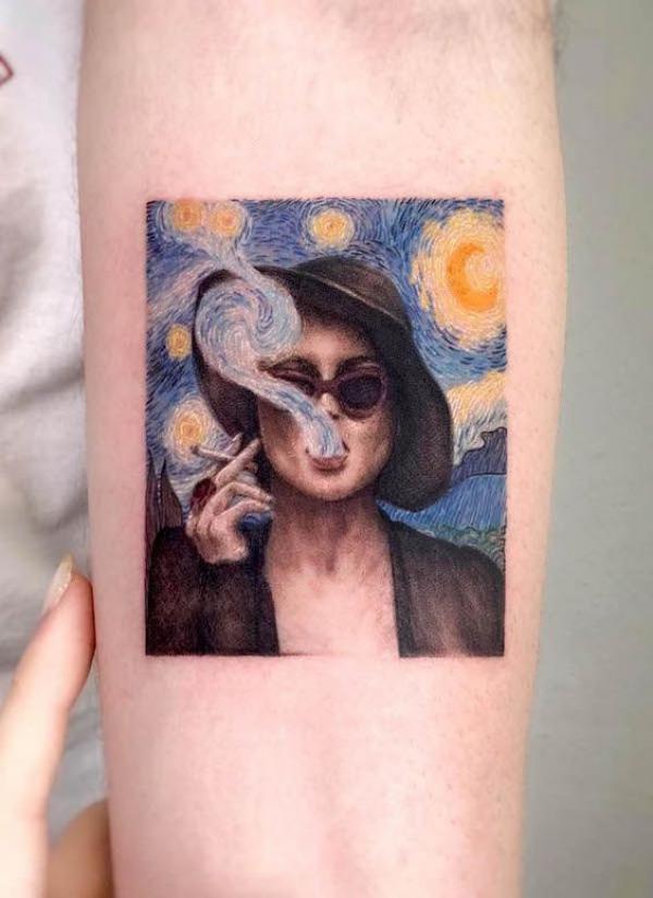 40 Glittering Starry Night Tattoo Designs