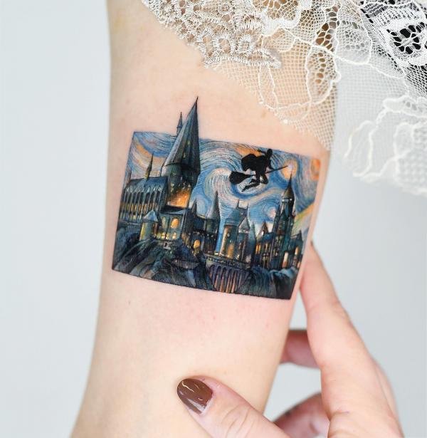 40 Glittering Starry Night Tattoo Designs