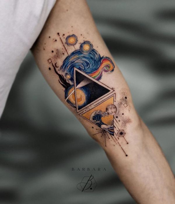 40 Glittering Starry Night Tattoo Designs
