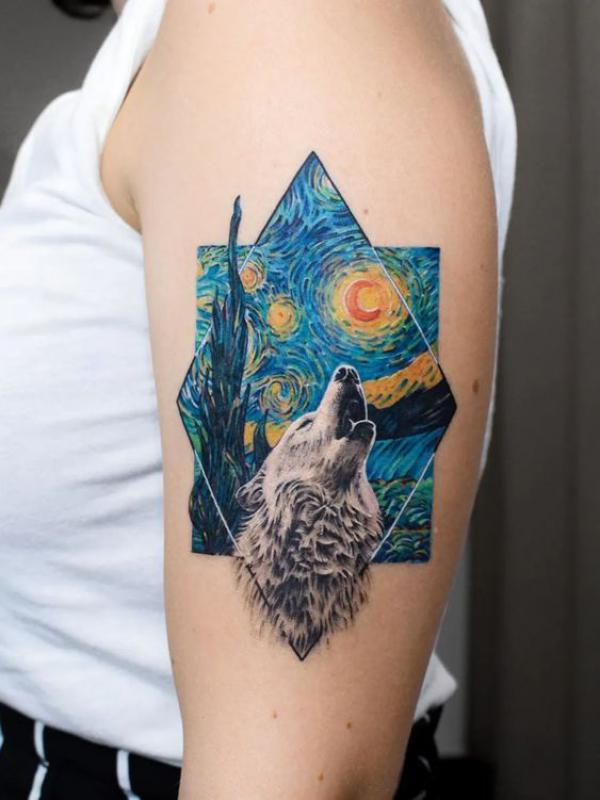 40 Glittering Starry Night Tattoo Designs
