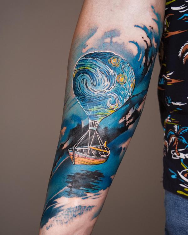 40 Glittering Starry Night Tattoo Designs