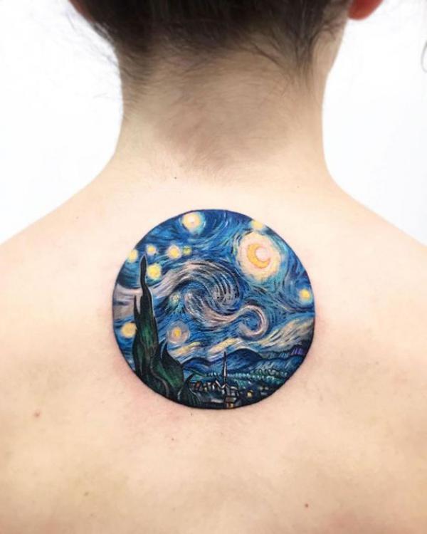 40 Glittering Starry Night Tattoo Designs