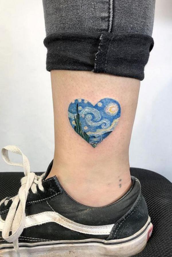 40 Glittering Starry Night Tattoo Designs