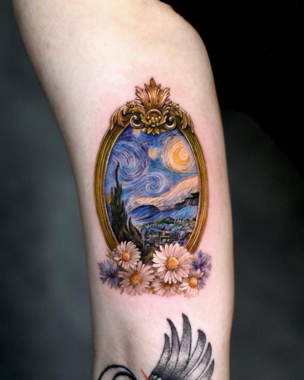 40 Glittering Starry Night Tattoo Designs