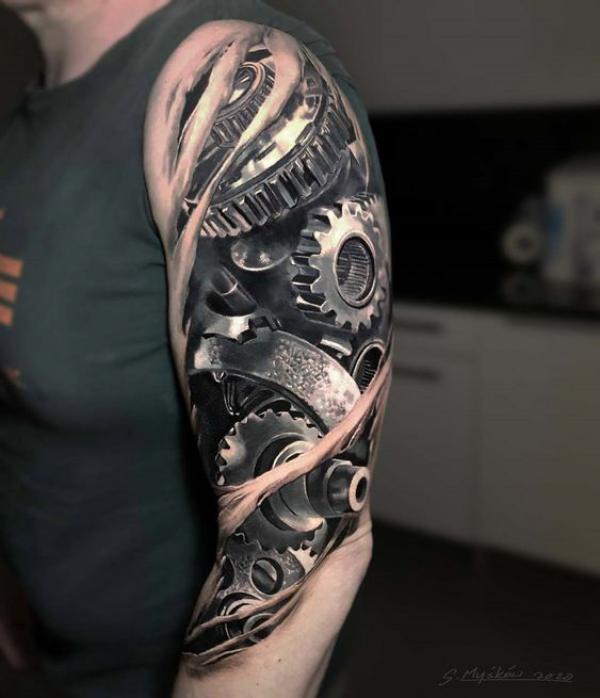 40 Mechanical Tattoos: The Fusion of Art and Technology