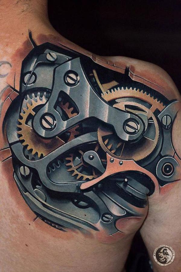 40 Mechanical Tattoos: The Fusion of Art and Technology