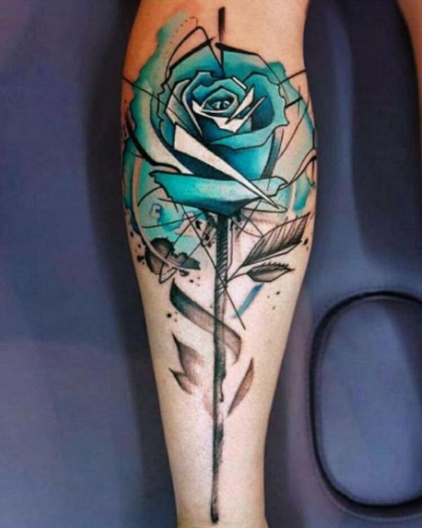 50 Blue Rose Tattoo Designs with Meaning