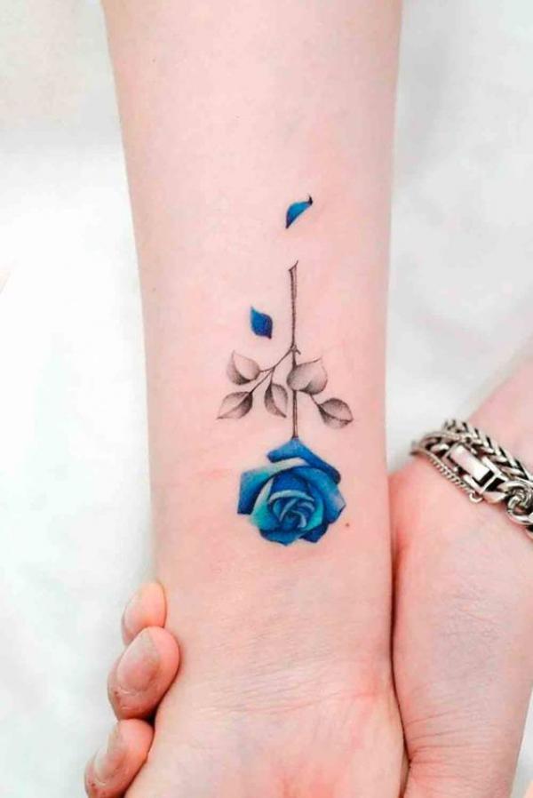 50 Blue Rose Tattoo Designs with Meaning
