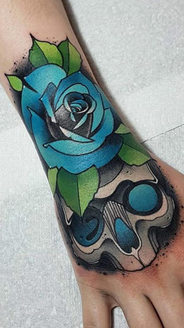 50 Blue Rose Tattoo Designs with Meaning