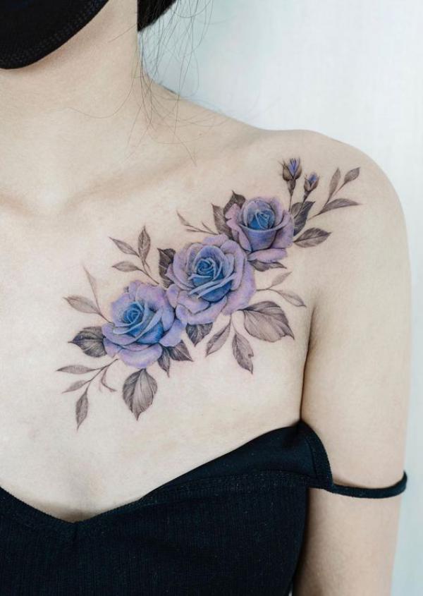 50 Blue Rose Tattoo Designs with Meaning