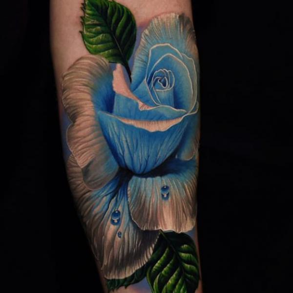 50 Blue Rose Tattoo Designs with Meaning