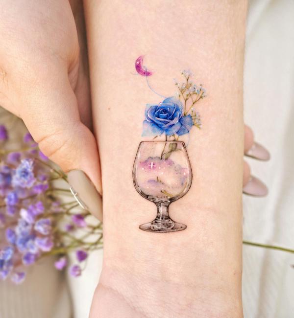 50 Blue Rose Tattoo Designs with Meaning