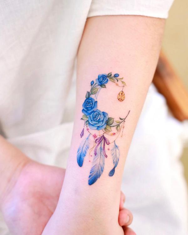 50 Blue Rose Tattoo Designs with Meaning
