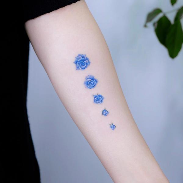 50 Blue Rose Tattoo Designs with Meaning