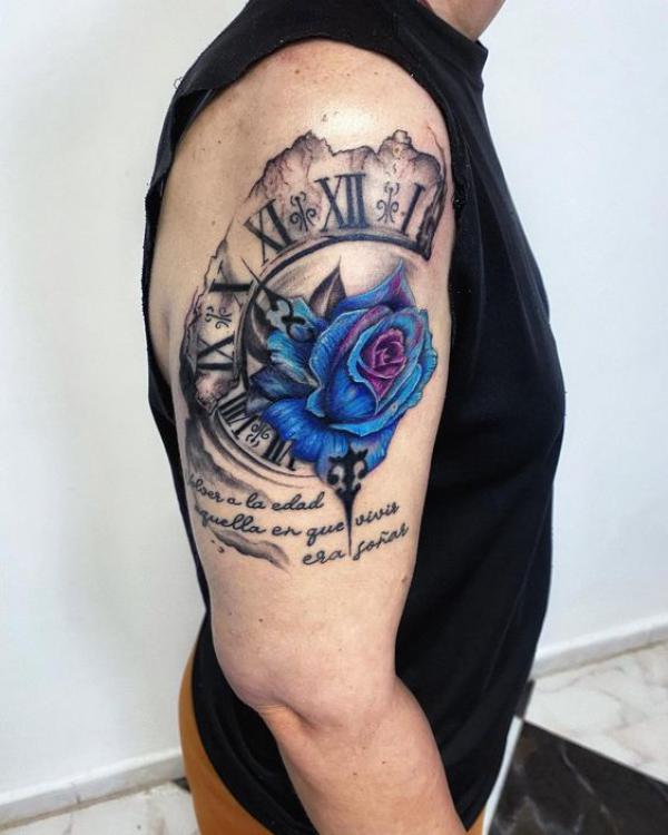 50 Blue Rose Tattoo Designs with Meaning