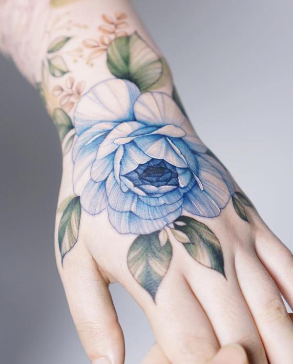 50 Blue Rose Tattoo Designs with Meaning