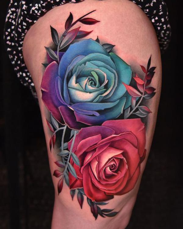 50 Blue Rose Tattoo Designs with Meaning