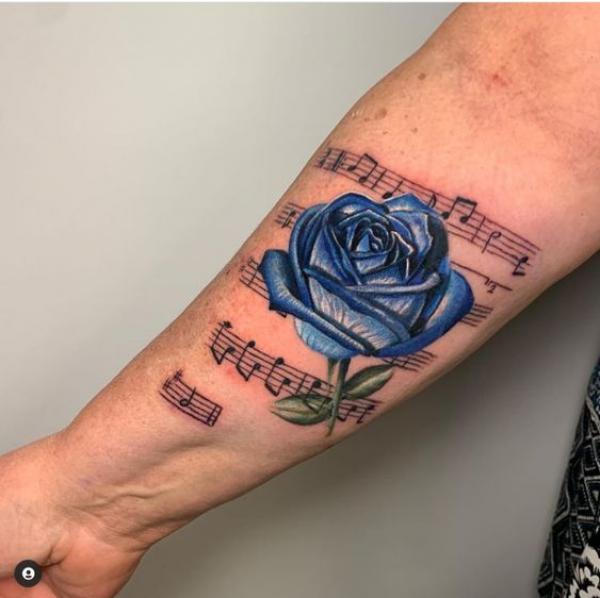 50 Blue Rose Tattoo Designs with Meaning