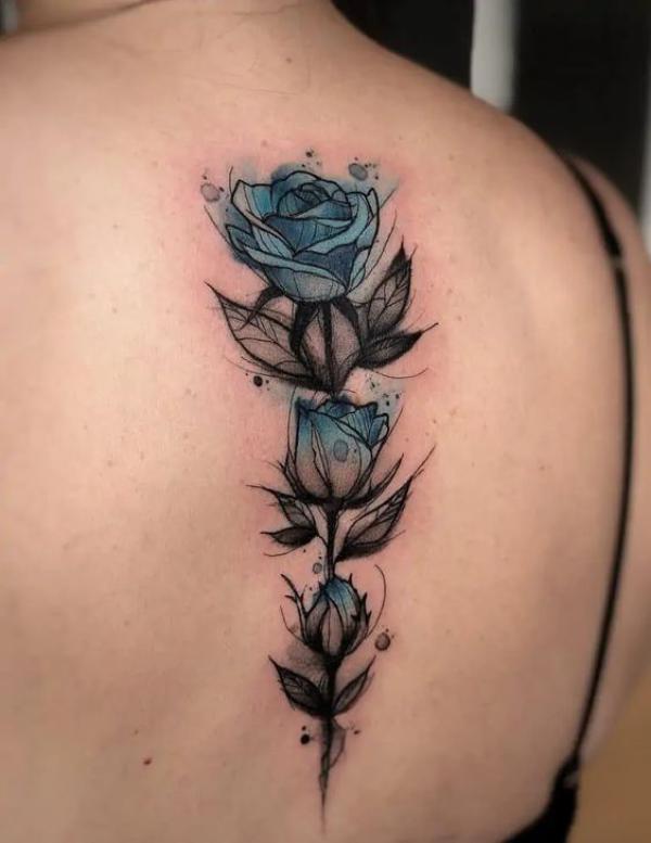 50 Blue Rose Tattoo Designs with Meaning